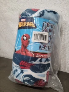 Marvel Spiderman Fleece Blanket Throw 46 X 60” Soft Plush New Marvels - Picture 1 of 5