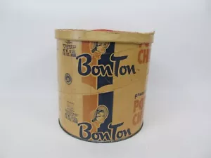 Vintage Bon Ton Kartoffelchips Werbung Karton Papier Dose - Bild 1 von 3