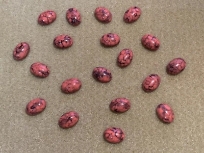 LIQUIDACIÓN DE INVENTARIO*LOTE 20 PIEZAS* CABUJÓN CORAL MATRIZ SINTÉTICA JAPONESA DE COLECCIÓN 14X10 MM Foto 1 de 4