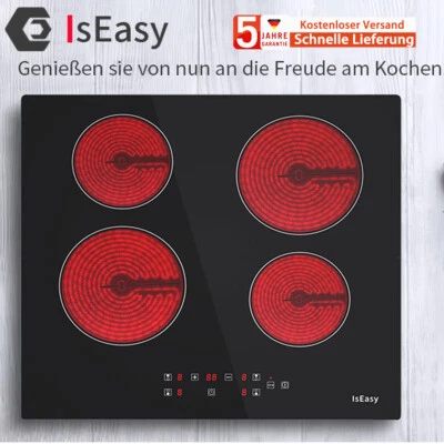 ISEASY 4 Zonen 59 cm Eingebaut Glaskeramikkochfeld Glaskeramik Elektro Autark Kochfeld