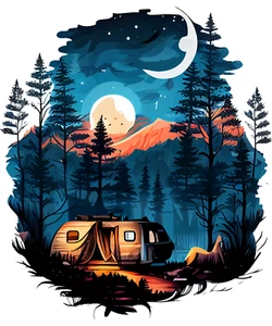 Autoaufkleber Sticker Camping Aufkleber Transparent - Picture 1 of 1