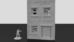 Urban Two Floor Building - Marvel Crisis Protocol Building Tabletop Terrain - Picture 1 of 5