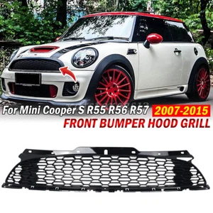 For Mini Cooper S JCW R55 R56 R57 2007-2015 Front Bumper Hood Grille Grill Black - Bild 1 von 12