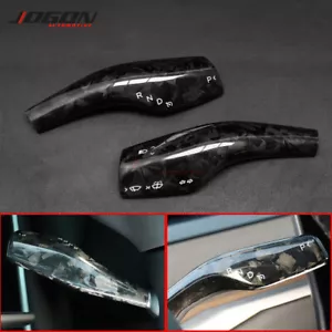 Forged Carbon Steering Wheel Paddle Shift Trim For Tesla Model 3 2017-20 Model Y - Picture 1 of 9