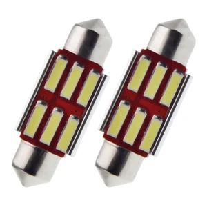 2x 36mm 37mm Canbus Festoon LED Interior Car Dome Map Licesnse Plate Trunk Light - Picture 1 of 7
