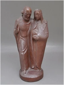 Alte Keramikfigur - Heilige Familie - signiert CV - Bild 1 von 4
