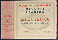 Jesse Owens Olympia 1936 Eintrittskarte Ticket Gold Medal Long Jump Olympics