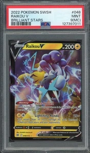 PSA 9(MC) Raikou V Brilliant Stars 048/172 Holo Pokemon Card B9 - Picture 1 of 2