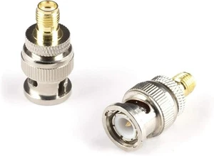 Adaptador de RF dorado SMA hembra a BNC macho - macho a hembra - paquete de 4 - Imagen 1 de 9