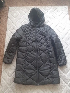 Ladies Black Hooded Puffa F& F Size Small - Picture 1 of 10