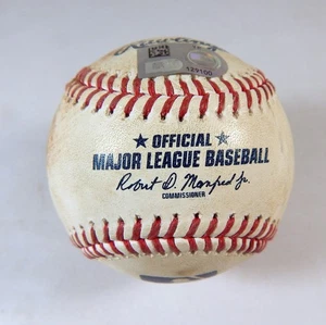 2022 New York Mets Marlins Game Used Baseball Carlos Carrasco K Berti strikeout - Picture 1 of 4