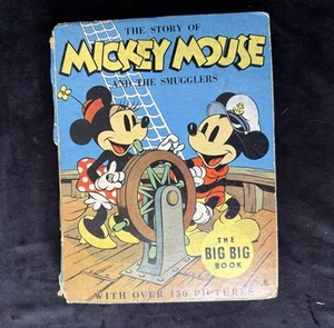 1st Edition 1935 The Story of Mickey Mouse & the Smugglers Disney Big Big Book - Picture 1 of 11