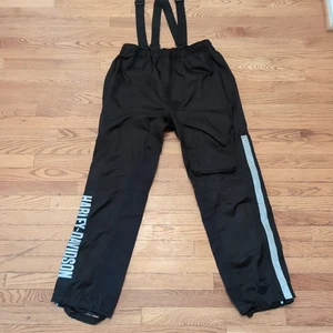 Harley-Davidson Overall Bib Rain Pants Suspenders - Men's Size L - Foto 1 di 7