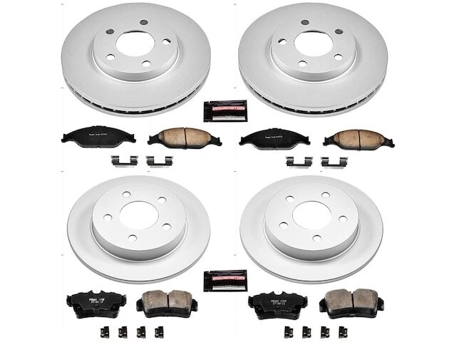 Kit de pastilha de freio dianteiro e traseiro e rotor para 1999-2004 Ford Mustang 2000 RW178DX - Imagem 1 de 1
