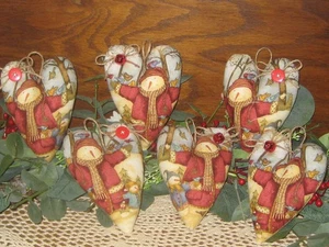 Land Weihnachten 6 Schneemänner Herzen Baumschmuck Kranz Akzente Girlande basteln - Bild 1 von 4