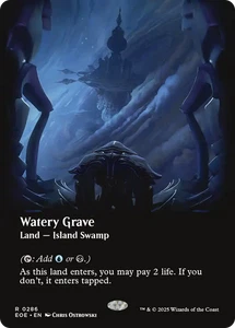 Watery Grave (Borderless 286) FOIL Edge of Eternities NM Land Rare CARD ABUGames - Picture 1 of 1