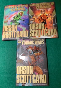 (3) Ender's Game Graphic Novels Marvel Premiere Edition HC DJ - Imagen 1 de 13