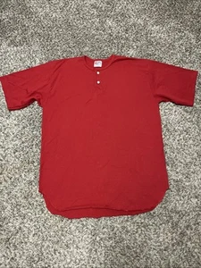 Eagle USA Henley T-Shirt Herren XL Rot Einzelnaht Vintage - Bild 1 von 9