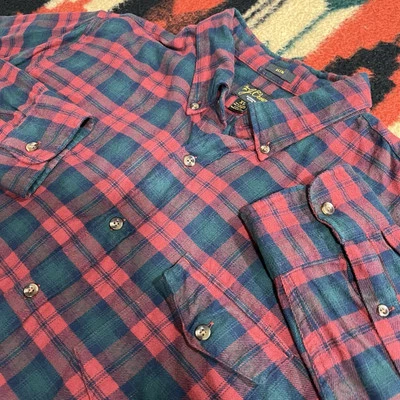 Camisa de franela J.CREW mezcla de cachemir para hombre XL escocesa a cuadros manga larga calce ajustado Foto 1 de 4