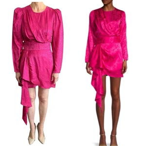 Ronny Kobo Size M 10-12 (6 US) Pink Silk Blend Santana Tropical Ruffle Dress - Picture 1 of 24