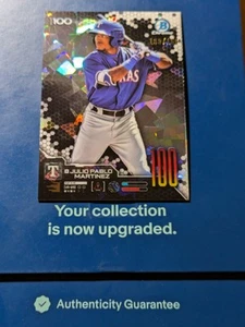 2019 Bowman Chrome /150 Atomic Refractor Julio Pablo Martinez Texas Baseball MLB - Picture 1 of 6