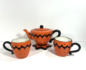 Raro juego de cafetera/tetera de Halloween Rae Dunn de Magenta - Imagen 1 de 10