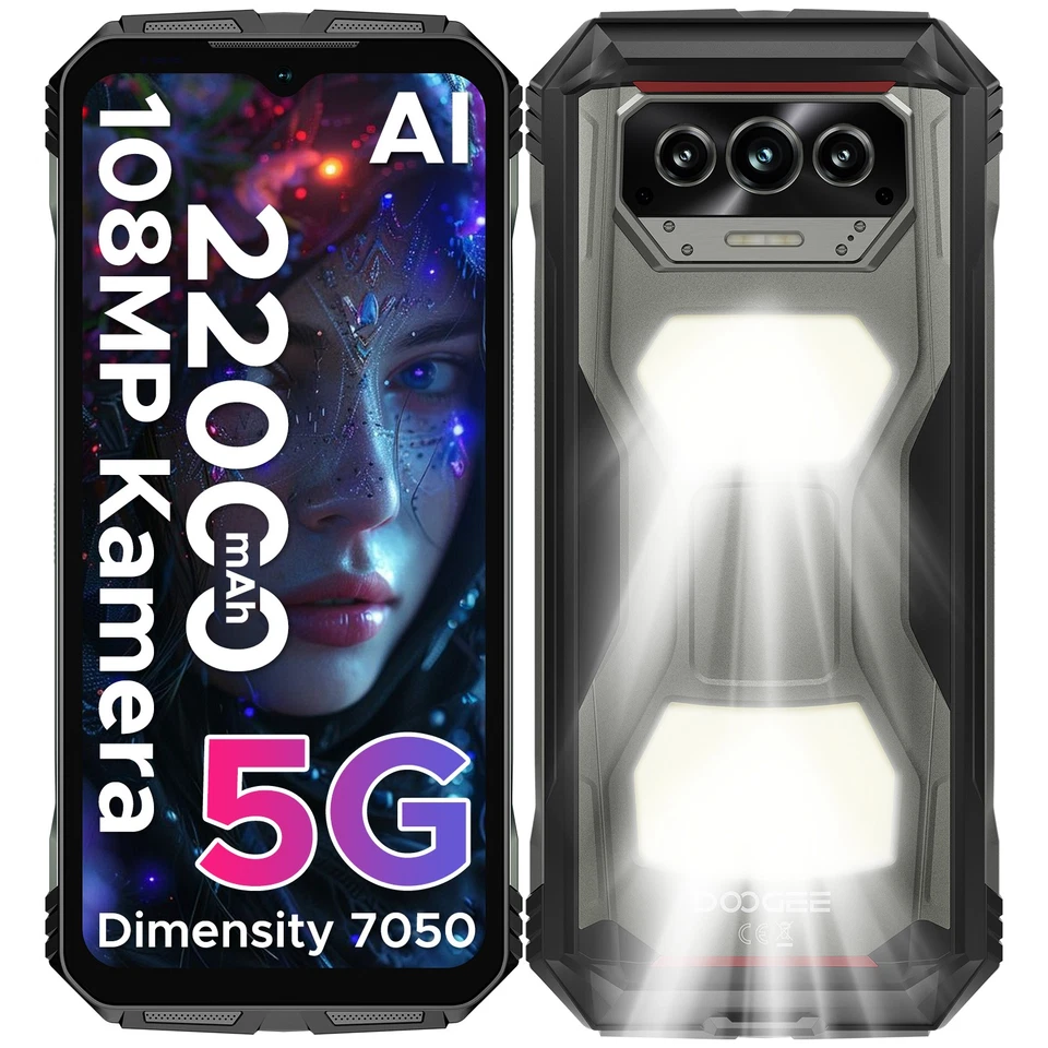 DOOGEE VMAXS 5G Outdoor Handy Ohne Vertrag 24GB+256GB 22000mah 6,58" Smartphone - Bild 1 von 4