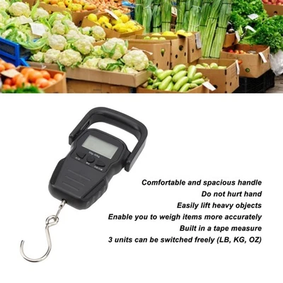Portable Spring Scale 50kg Digital Hanging Luggage Scale For Fishing - Image 1 of 4