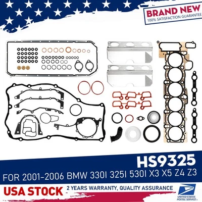 Full Engine Head Gasket Set  2001-2005 For BMW 330xi 3.0L 2979CC l6 DOHC - Imagem 1 de 4