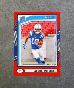 2024 Panini Donruss - Rated Rookie Adonai Mitchell #343 Press Proof Red (RC) - Picture 1 of 2