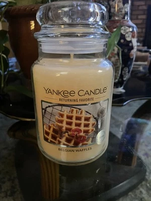 Yankee Candle Retired "BELGIAN WAFFLES" ~ Large 22 oz. Returning Favorite Rare - Image 1 of 4
