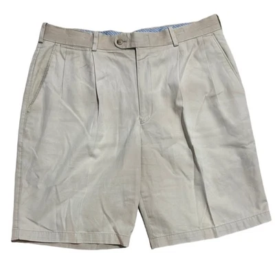 Peter Millar Tan Crown Comfort Men's Size 34 Khaki Stretch Golf Shorts - Image 1 of 4