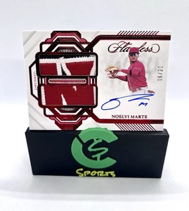 2023 Panini Flawless Noelvi Marte Rookie Dual Patch Auto Ruby /20 Reds - Bild 1 von 2