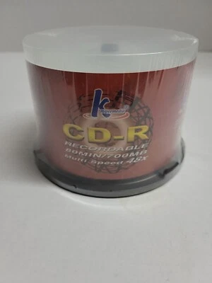 CD-R 80 Min 700MB 50-Pack Blank Compact Disc Recordable 48X K Hypermedia - Image 1 of 4