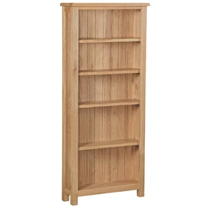 Baysdale Rustic Oak Large Bookcase – Solid Wood Bookshelf Storage Unit 170cm - Picture 1 of 24