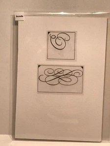 Clear Cling Stamp Set Scrolls Un-used - Picture 1 of 2