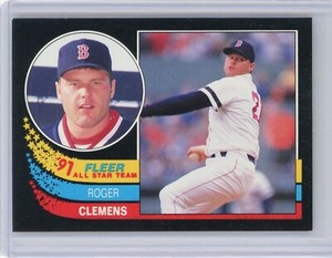 ROGER CLEMENS 1991 Fleer All-Stars INSERT #10 (Boston Red Sox)