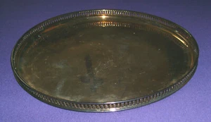 Bergdorf Goodman Silverplate Embellished Serving Tray (Italy) 12 inch Diameter - Picture 1 of 5