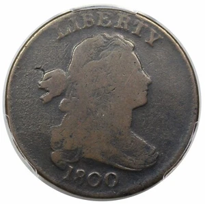 1800 Draped Bust Large Cent, rare NC-3, R5+, PCGS G06 - Picture 1 of 3