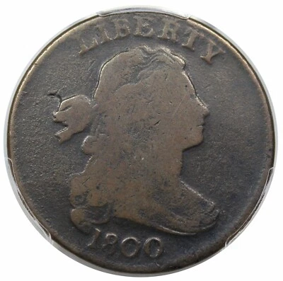1800 Draped Bust Large Cent, rare NC-3, R5+, PCGS G06 - Image 1 of 3