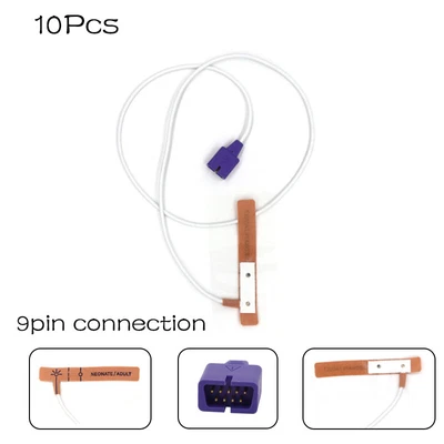 US Disposable Blood Oxygen Probe Oxygen Sensor Spo2 For MAX-P 9Pin Adult Neonate - Image 1 of 4