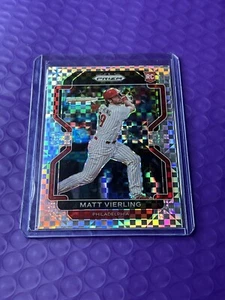 2022 Panini Prizm Power Plaid Prizm #1 Matt Vierling RC Phillies #'d 17/75 SSP - Picture 1 of 2