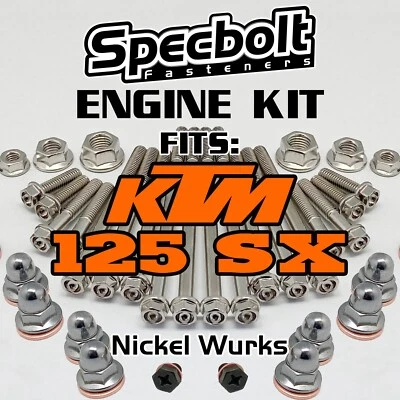 KIT PERNOS MOTOR NÍQUEL: CUBIERTA EMBRAGUE CÁRTER CULATA KTM 125SX 125 SX Foto 1 de 4
