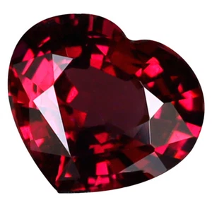 1.33 ct Premium Heart Cut (7 x 6 mm) Tanzania Purplish Pink Rhodolite Garnet - Picture 1 of 1