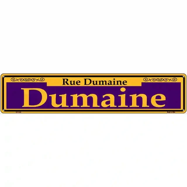 Dumaine Purple Novelty 3"x12" metal street sign plaque Home Door Garage Wall - Image 1 of 1