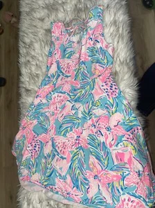 Lilly Pulitzer Girls Summer Dress Criss Cross Back Sz 12 - Picture 1 of 5
