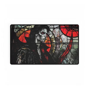 Vampire Stained Glass TCG Playmat Standard Size 14" x 24" - Picture 1 of 3