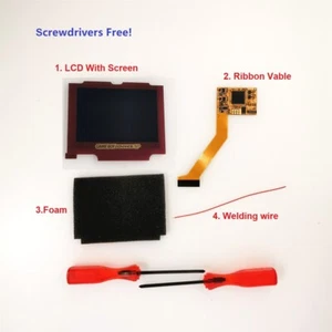 V2 IPS Backlight Backlit Screen LCD Kits For Game Boy Advance GBA SP - Red Lens - Picture 1 of 4