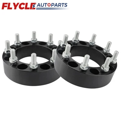 2Pcs 2" 8x6.5 to 8x6.5 Wheel Spacers 9/16" Studs for Dodge Ram 2500 3500 8 Lug - Image 1 of 4
