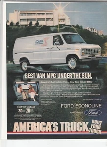 "Anuncio original de furgoneta Ford Econoline 1980 ""Mejor furgoneta MPG bajo el sol" - Imagen 1 de 1